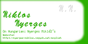 miklos nyerges business card